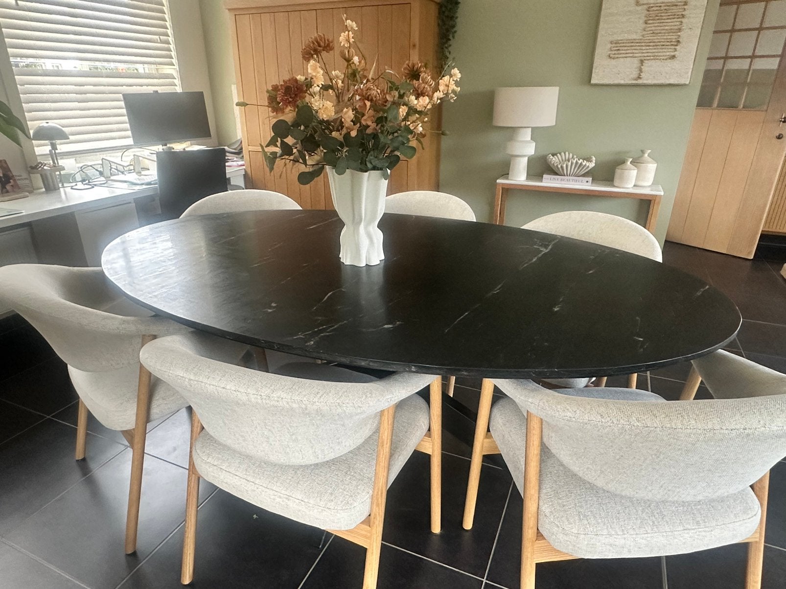 KOOPJE! Massief marmeren tafel te koop!, Huis en Inrichting, Tafelonderdelen, Zo goed als nieuw, Rond, Ophalen