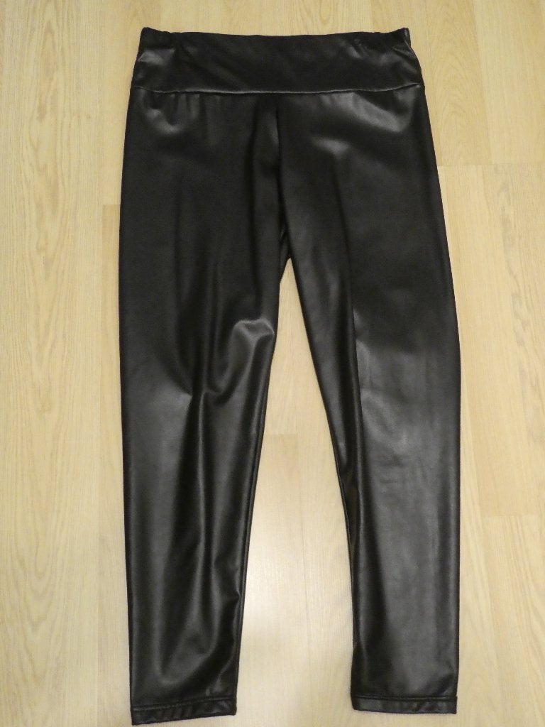 Legging Leather Look Zwart, Kleding | Dames, Ophalen of Verzenden, Zo goed als nieuw, Zwart