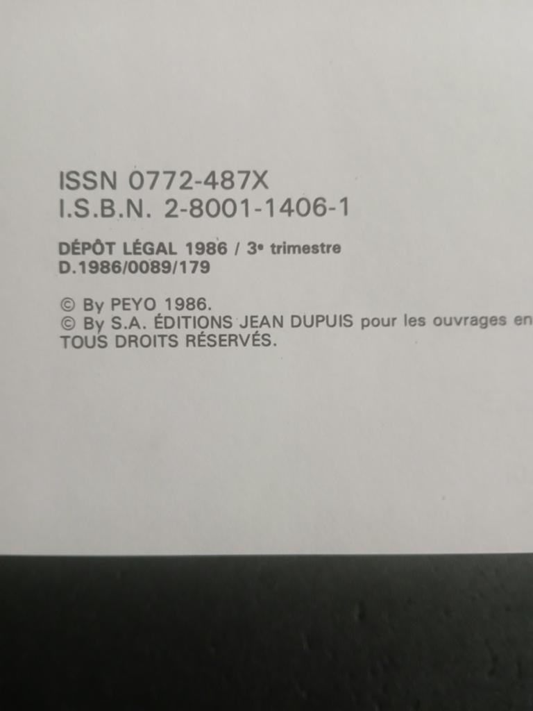 Bd rombaldi les schtroumpfs 3,EO, Enlèvement ou Envoi