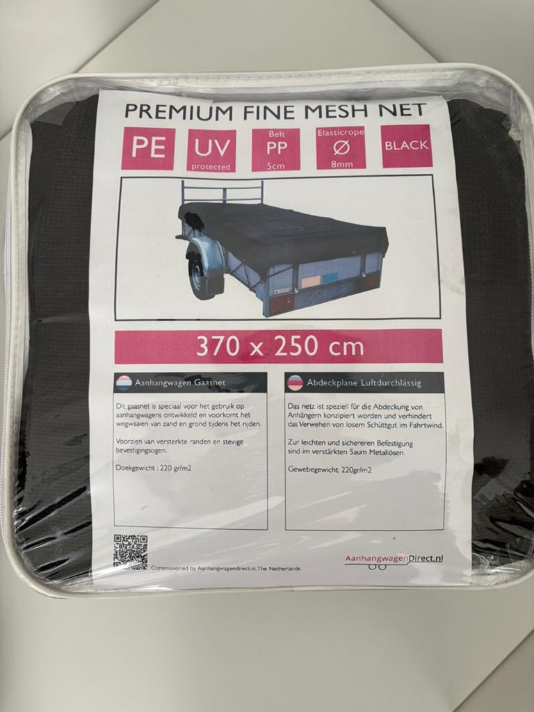 Premium Fine gaasnet 370x250, Auto diversen, Aanhangwagen-onderdelen, Ophalen, Nieuw