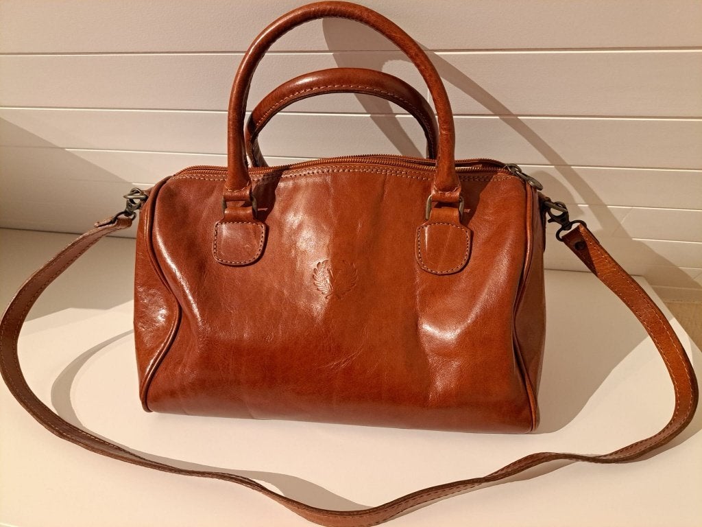 Sac à main artisanal en cuir véritable, Enlèvement, Neuf, Brun, Sac à main