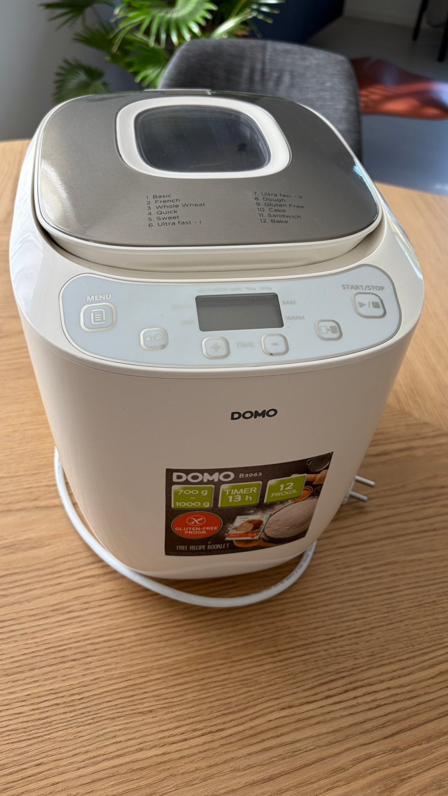 DOMO B3963 broodbakmachine 700-1000 g, Elektronische apparatuur, Broodbakmachines, Ophalen, Zo goed als nieuw
