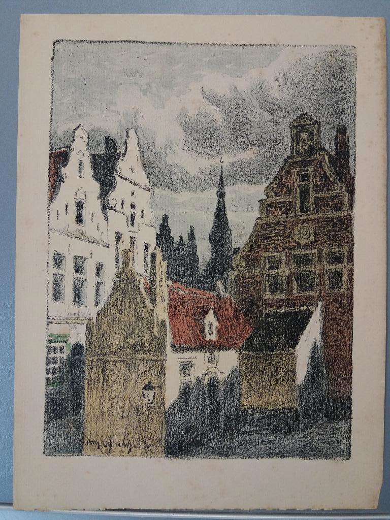 originele lithografie van Amédée Lynen, Ophalen of Verzenden