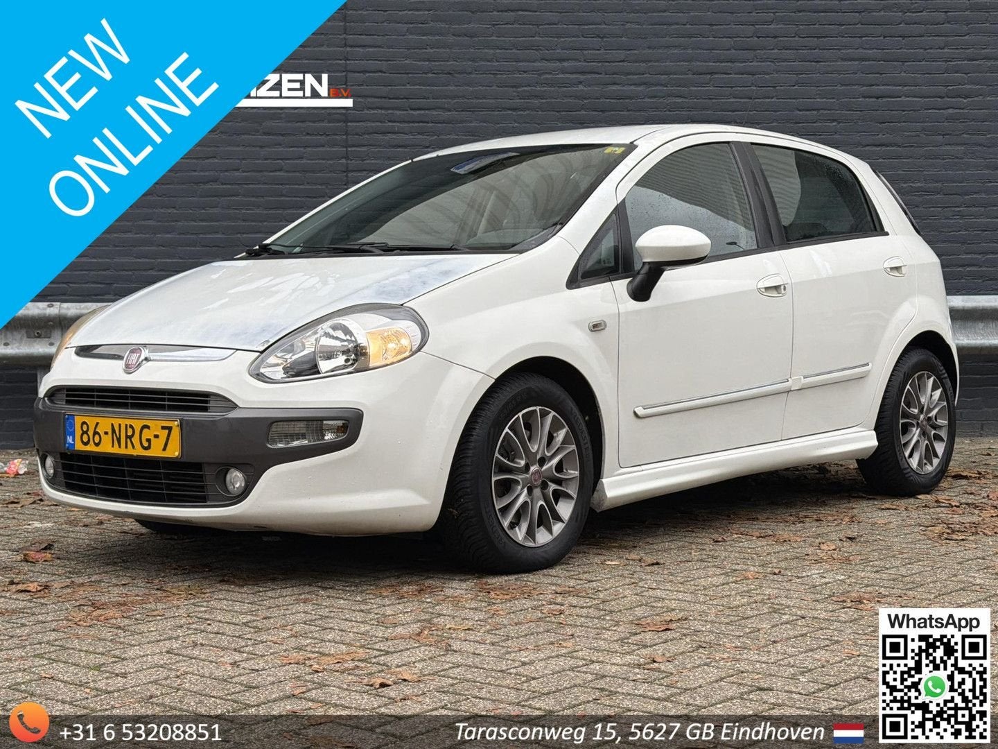 Fiat Punto Evo 1.3 M-Jet Dynamic | Climate | Cruise | PDC |, Auto's, Wit, Te koop, Elektrische ramen, Bedrijf