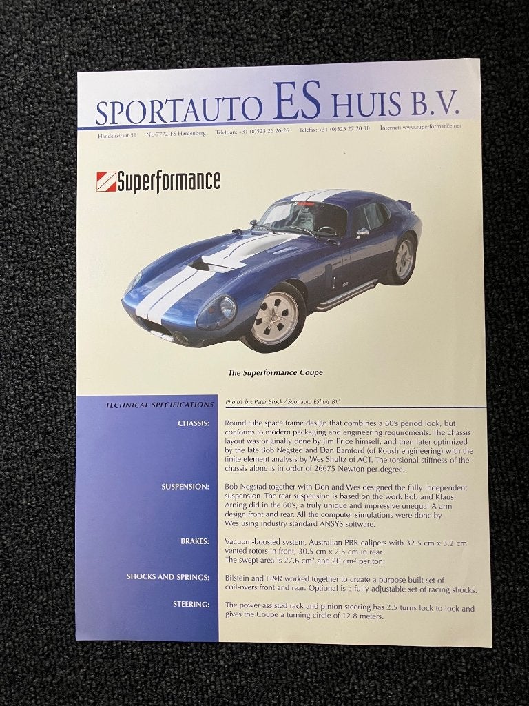 Superformance flyer, Ophalen of Verzenden, Zo goed als nieuw, Overige merken