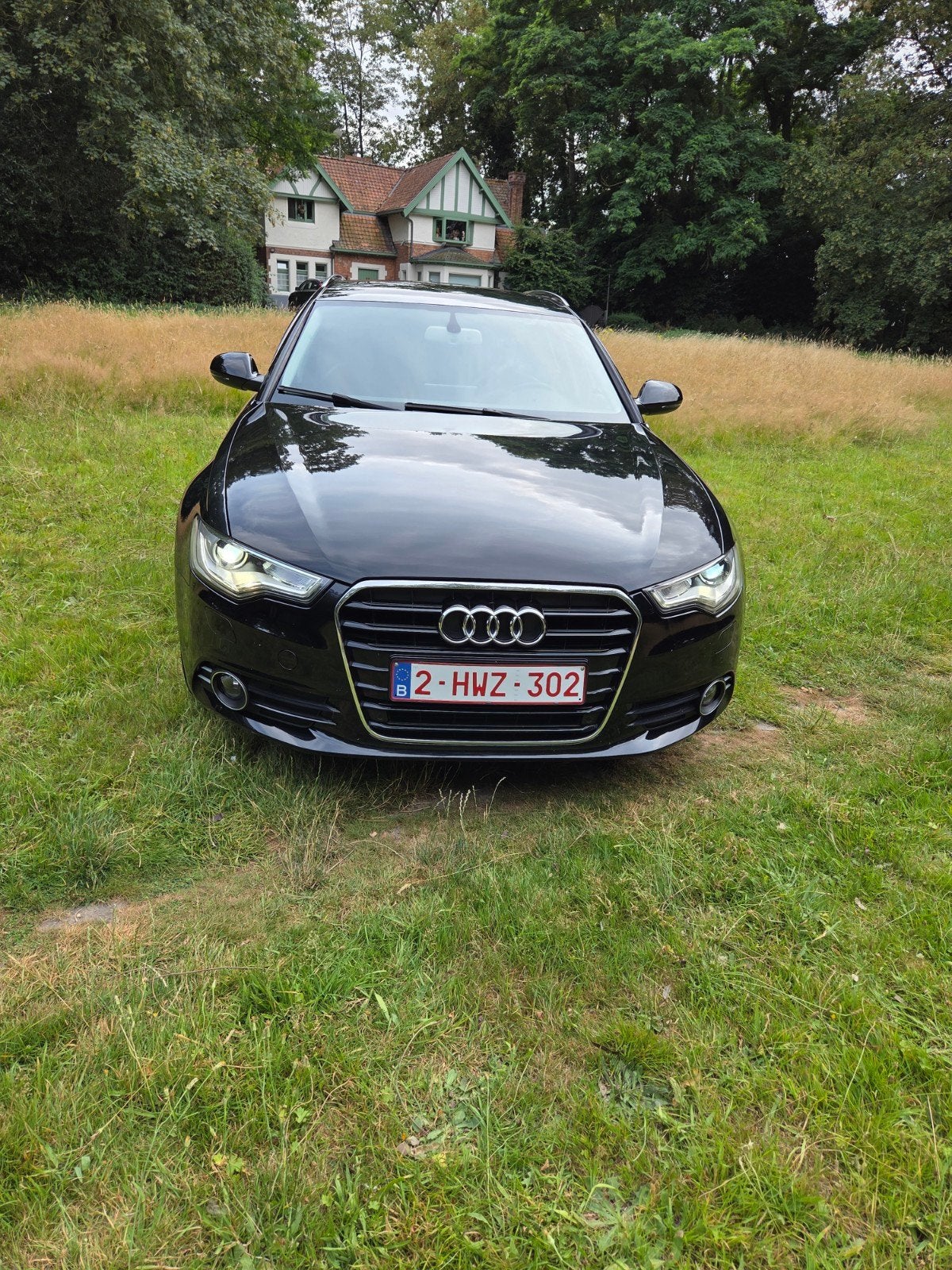 audi a6 3.0d sline met kuering voor verkoop, Auto's, Voorwielaandrijving, Euro 5, Zwart, Automatische klimaatregeling