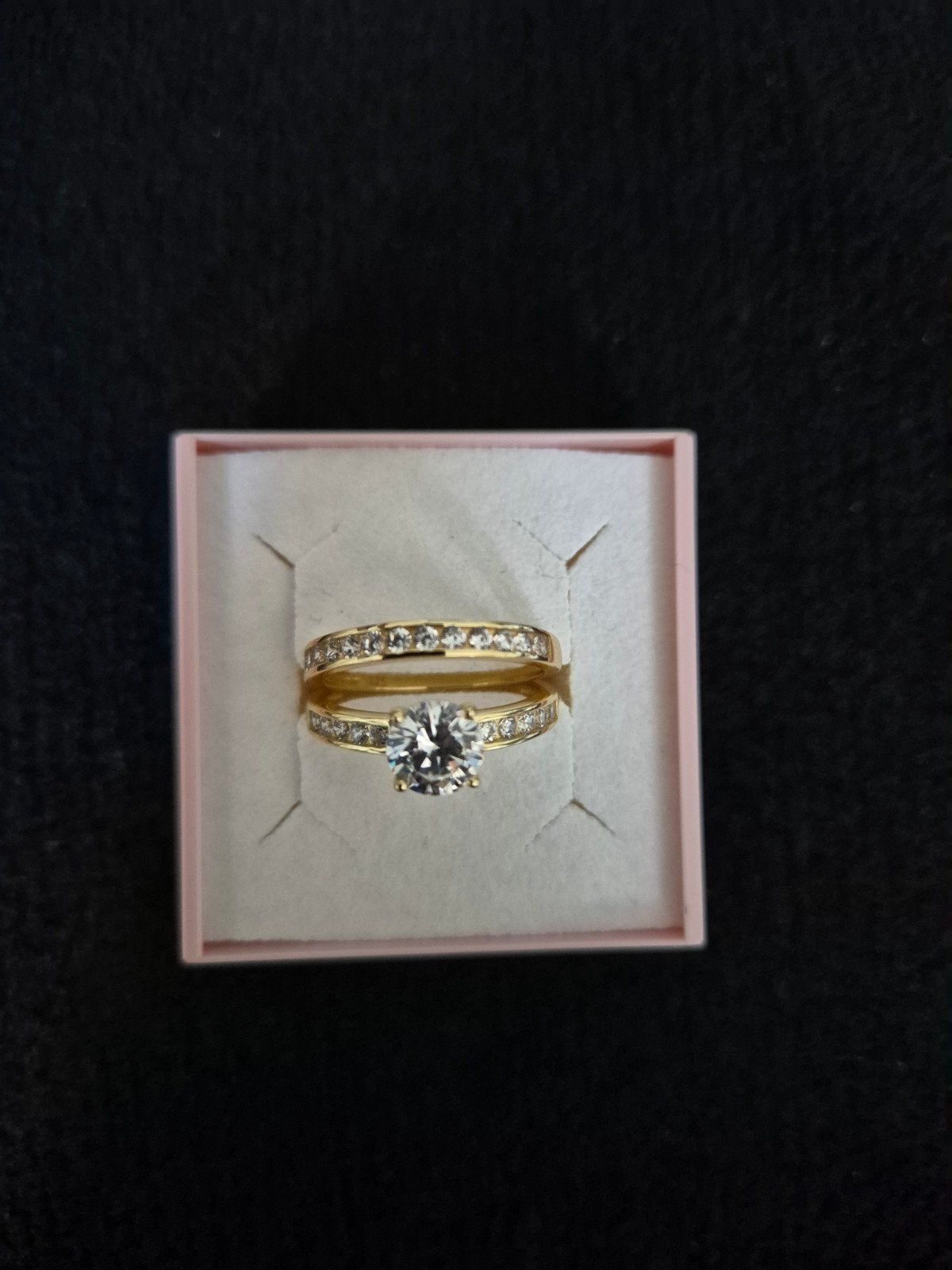 Nieuwe zilveren vergulde ring maat 53, Nieuw, Ophalen of Verzenden, Dame, Goud