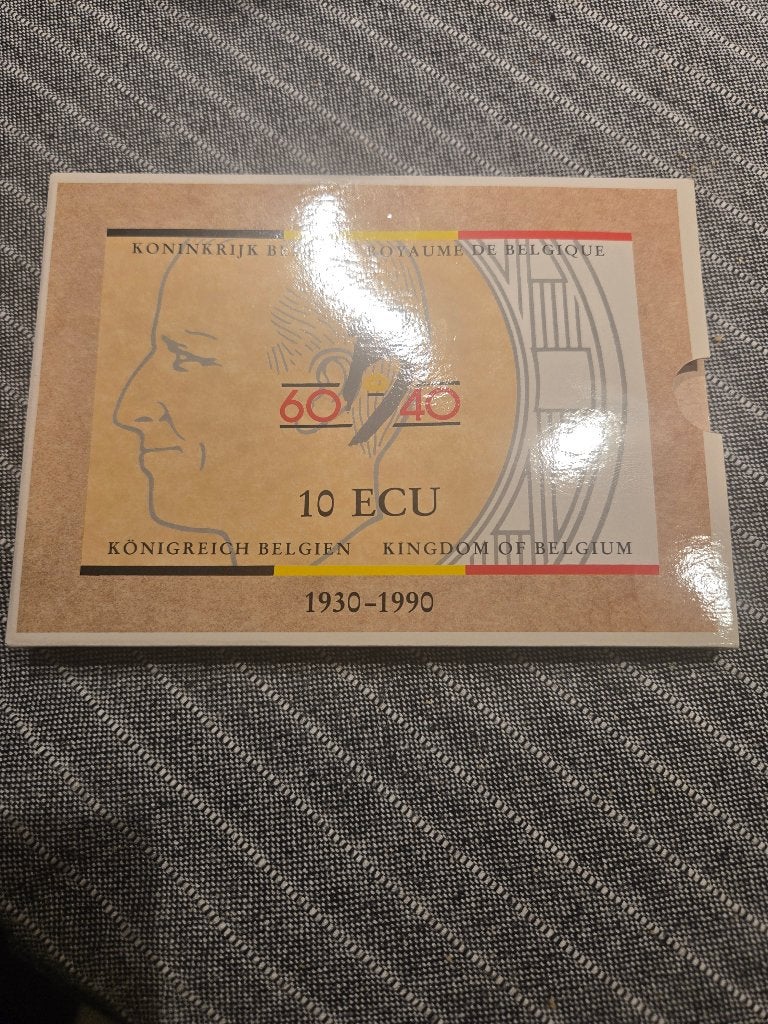 10 ECU goud en zilveren ring Baudewijn 60-40, Ophalen, Munten
