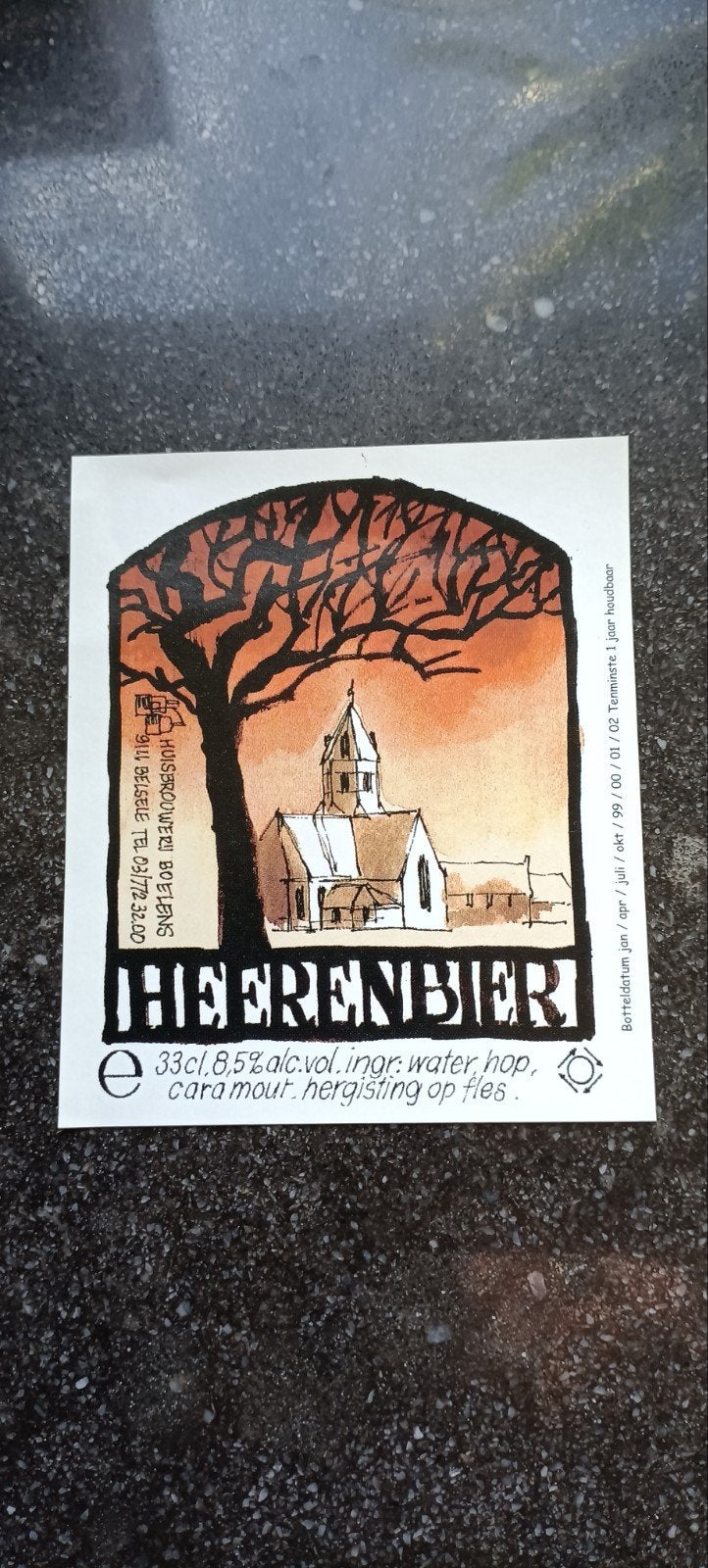 bieretiket Heerenbier br Boelens Belsele, Verzamelen, Ophalen of Verzenden