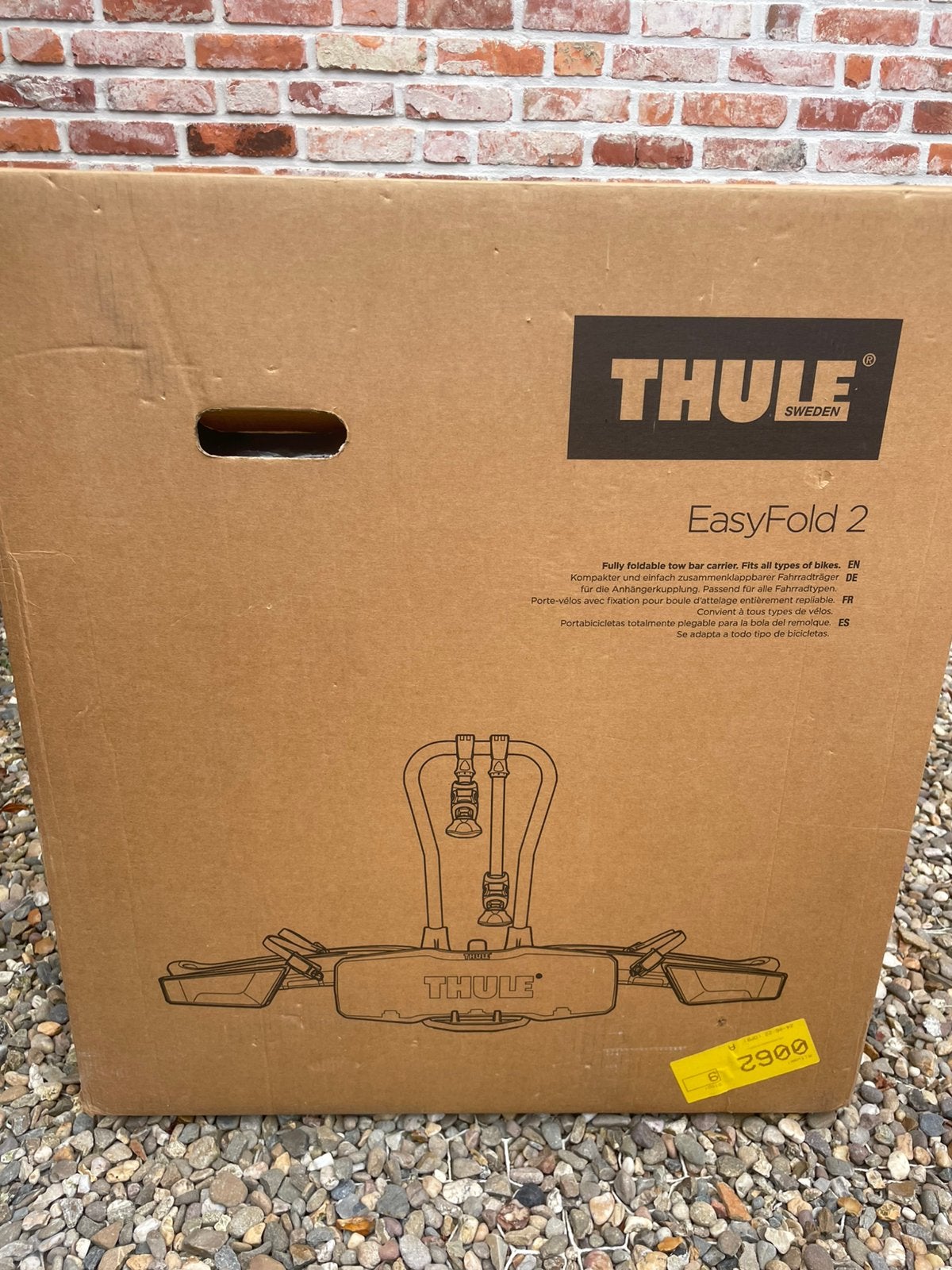 Fietsendrager Thule easy fold 2 (nieuw in doos), Neuf, Support d'attelage, 2 vélos, Vélo électrique