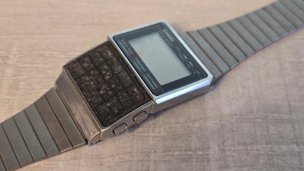 montre Casio DBX-100 Vintage 1987, Montre-bracelet, Casio, Enlèvement ou Envoi, Acier