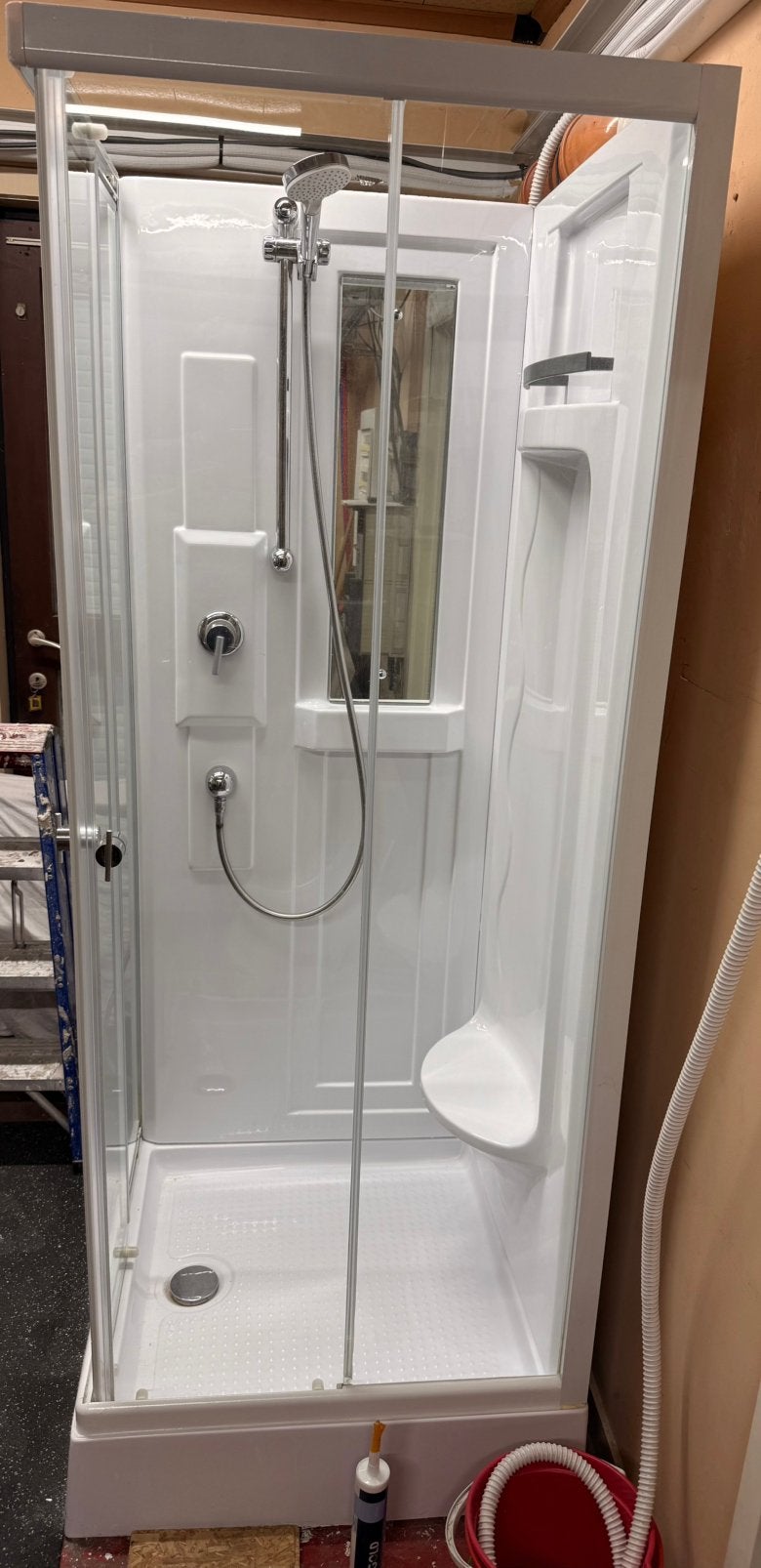 Douchecabine 80 x 80, Huis en Inrichting, Ophalen, Zo goed als nieuw, Met douche