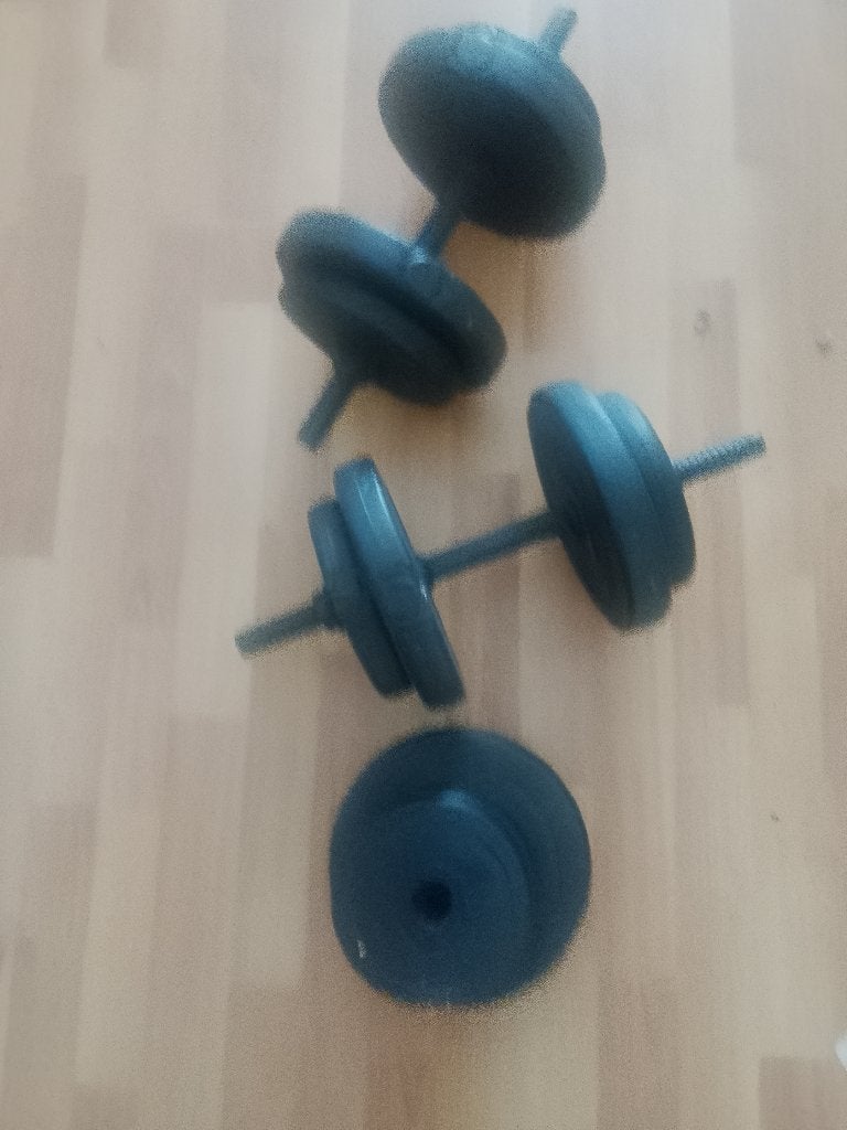 Verstelbare Dumbbellset / Halterset 22 kg (Vinyl), Ophalen, Zo goed als nieuw, Armen, Halterset
