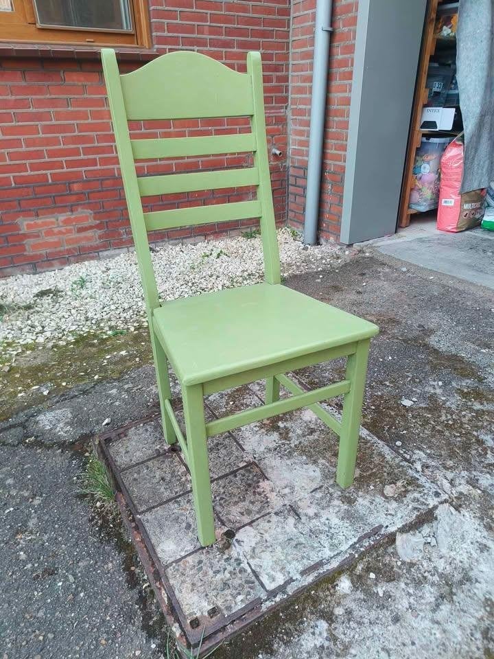 4 Houten stoelen, Huis en Inrichting, Stoelen, Ophalen, Gebruikt, Overige kleuren, Vier