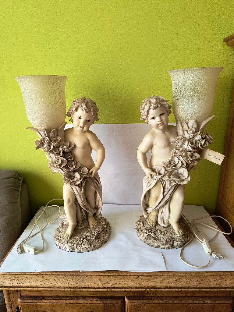 Set de 2 lampes de table Sabatini — avec certificat, Antiquités & Art, Enlèvement