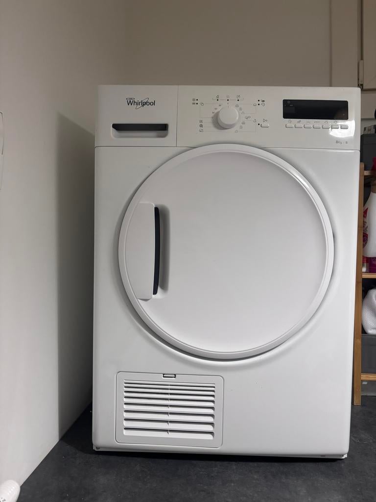 Whirlpool 8kg condens, Elektronische apparatuur, Droogkasten, Ophalen, 6 tot 8 kg, Gebruikt, 90 tot 95 cm