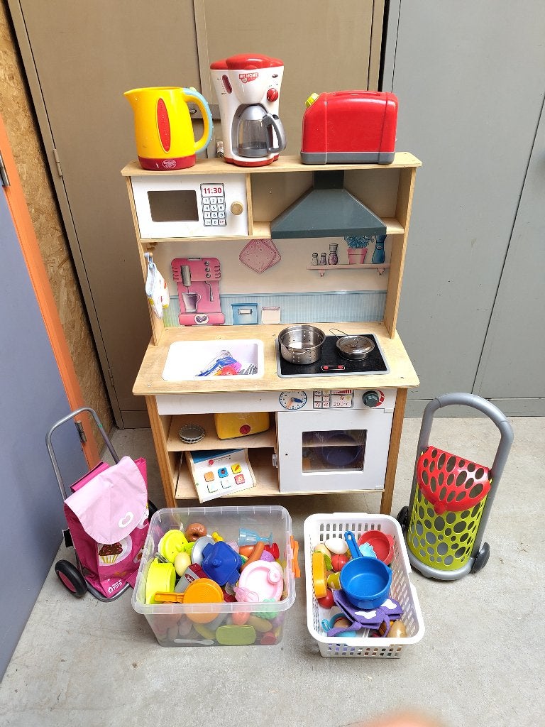 Cuisinière pour enfants, Enlèvement, Utilisé, Bois, Jouer à la cuisine
