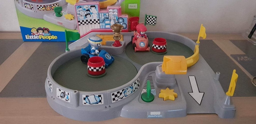 Fisher Price - Little People - Hots & Bots racebaan, Kinderen en Baby's, Speelgoed | Fisher-Price, Ophalen, Gebruikt, Speelset