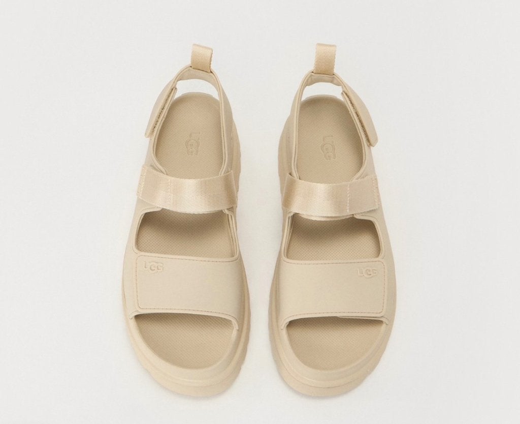 UGG GOLDENGLOW - Sandalen met plateauzool - sea salt, Kleding | Dames, Schoenen, Beige, Zo goed als nieuw, Ugg, Sandalen of Muiltjes