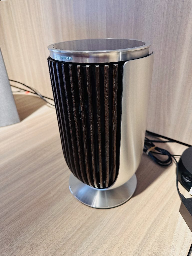 Bang & Olufsen Beolab 8 Silver met eiken covers - B&O, Enlèvement ou Envoi, Info@bang-olufsen.dk, Entrée AUX, Comme neuf