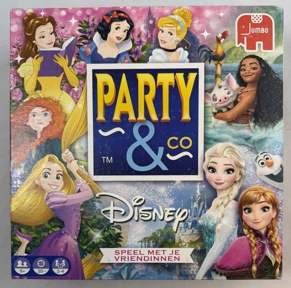 Party & Co Disney Nederlands Gezelschapsspel Jumbo, Hobby en Vrije tijd, Gezelschapsspellen | Bordspellen, Zo goed als nieuw, Een of twee spelers