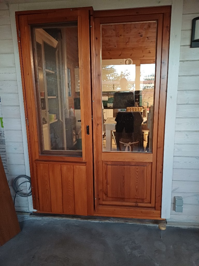 Porte double de terasse, Enlèvement, Utilisé, Vitre comprise, Autres types