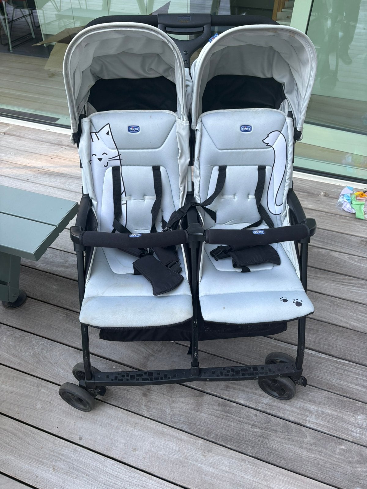 Chicco - Dubbele Buggy tweeling  - Vanaf Geboorte tot 15 kg, Enfants & Bébés, Enlèvement, Utilisé