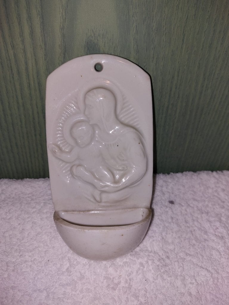 oud porseleinen watervat, jaren 1940-50, Ophalen of Verzenden