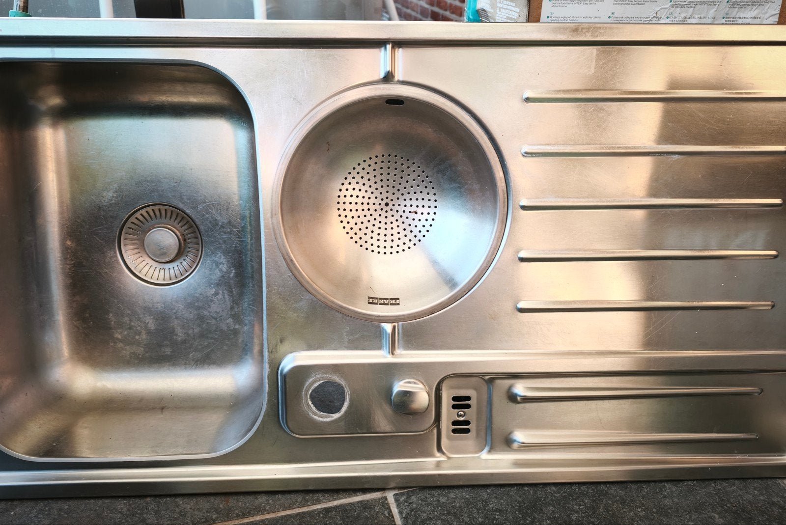 Dubbele spoelbak RVS Franke, Huis en Inrichting, Ophalen