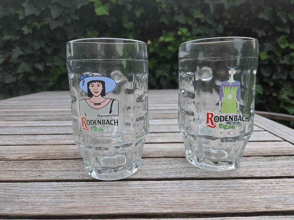 Rodenbach glas 0,5 L Batjes - 2 stuks - o.a. Mamaillia, Ophalen, Zo goed als nieuw, Bierglas