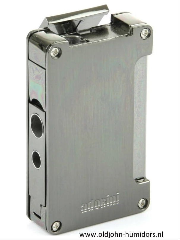 SIGAARAANSTEKER JETFLAME ADORINI 2 BOORTJES GUN METAL sas10, Ophalen of Verzenden, Nieuw, Aansteker