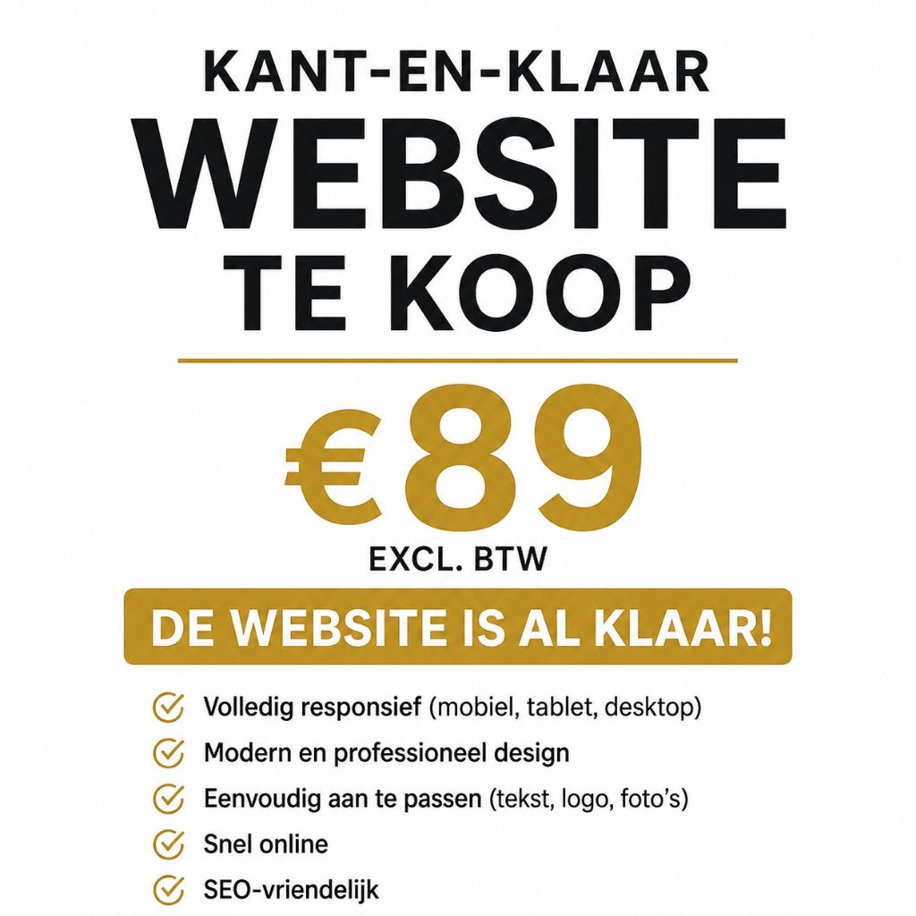 Kant en klare websites te koop, ideaal om meteen te starten, Zakelijke goederen, Overige Zakelijke goederen, Ophalen of Verzenden