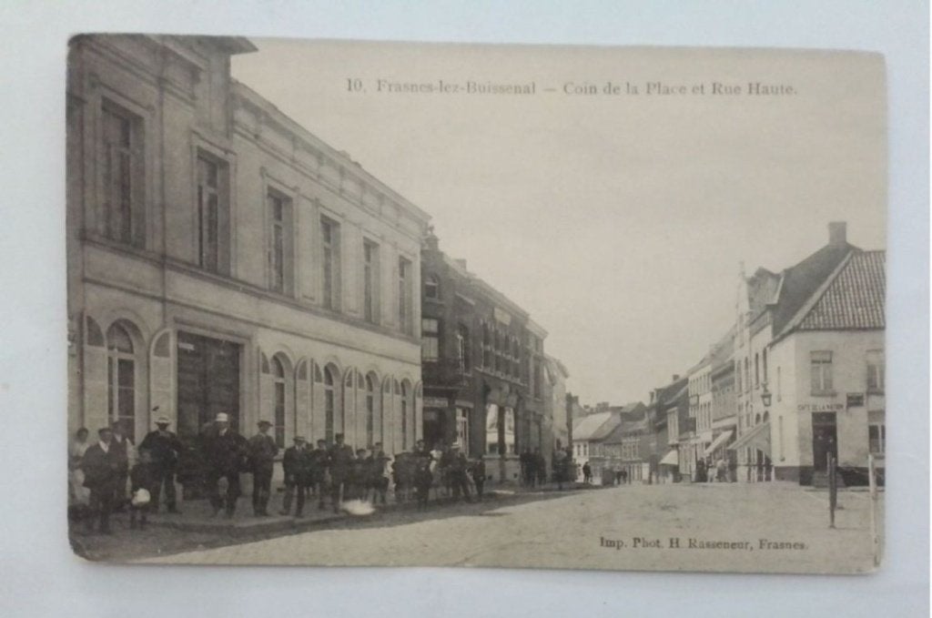FRASNES LES BUISSENAL, COIN DE LA PLACE ET RUE HAUTE 1913, Envoi, Avant 1920, Affranchie, Hainaut