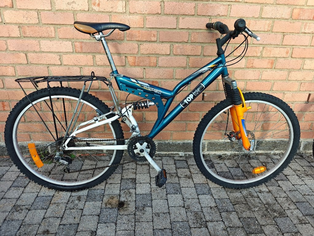 Mountainbike Top Bike met dubbele vering, Gebruikt, Schijfrem, 53 tot 57 cm, Ophalen