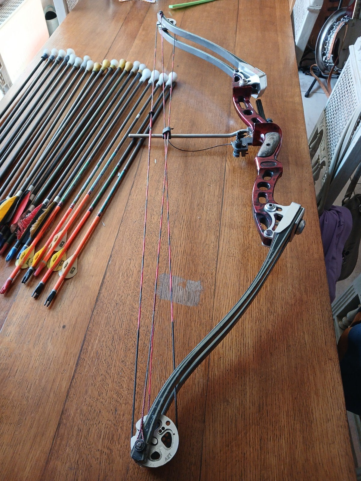 boog voor op de wip, Ophalen, Pijlen