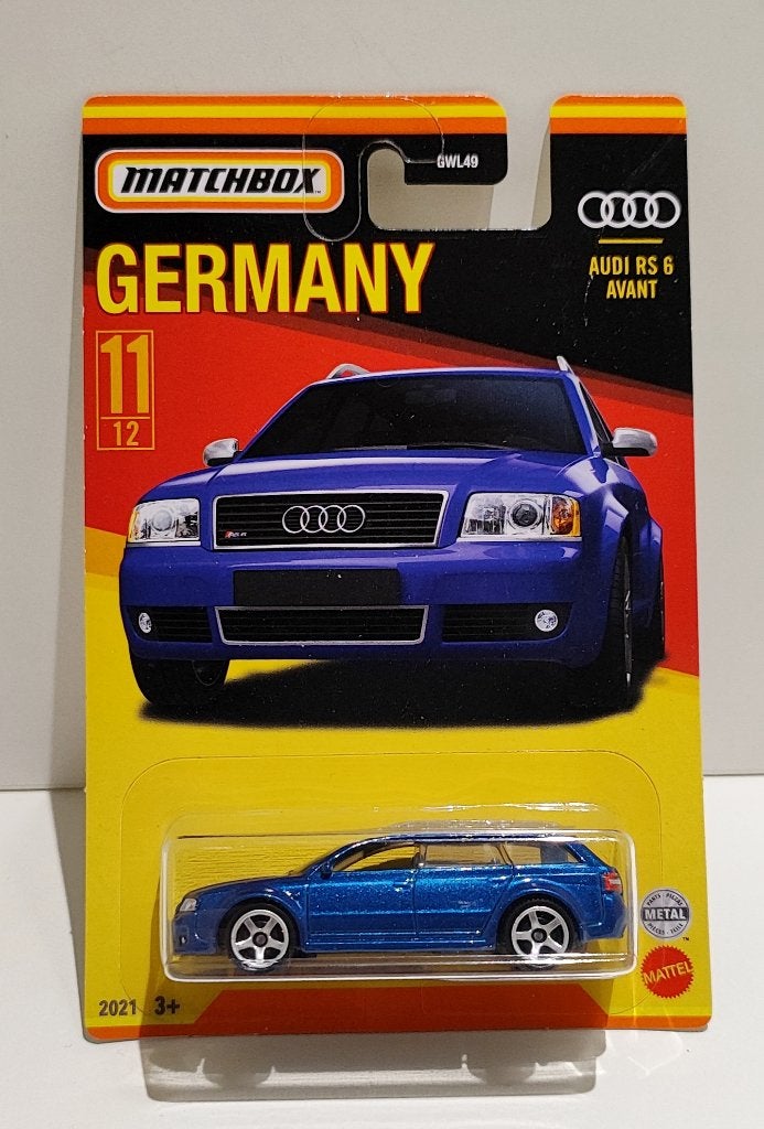 Matchbox Audi RS6 Avant Donker Blauw Metallic Germany (2021), Ophalen of Verzenden