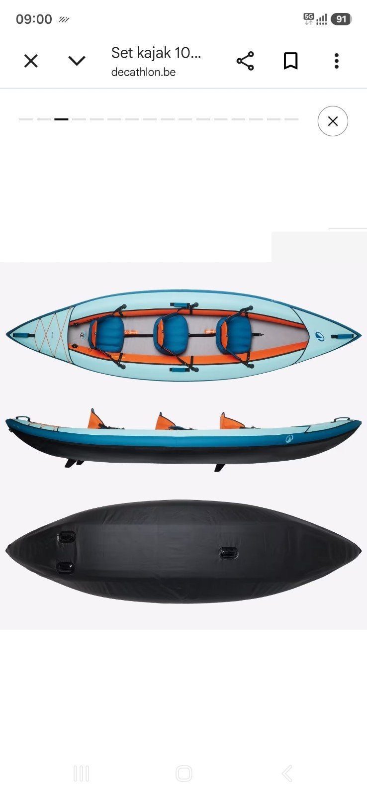 kayak 100 essential, Sports nautiques & Bateaux, Enlèvement, Comme neuf