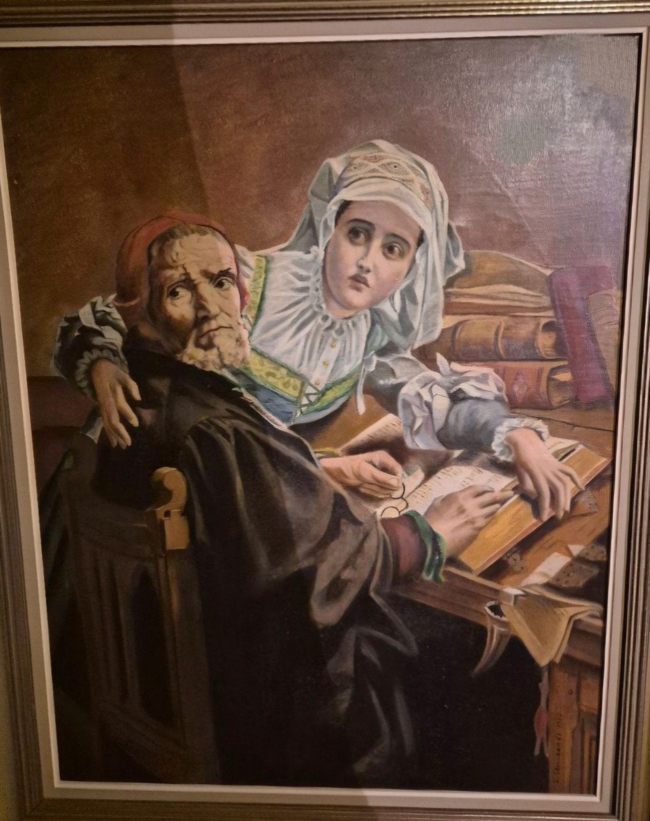 Groot Olieverf schilderij, Ophalen, Olieverf, Doek