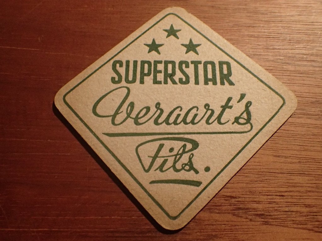 oud bierviltje Veraart Pils, Verzamelen, Biermerken, Ophalen of Verzenden, Gebruikt, Viltje(s), Overige merken