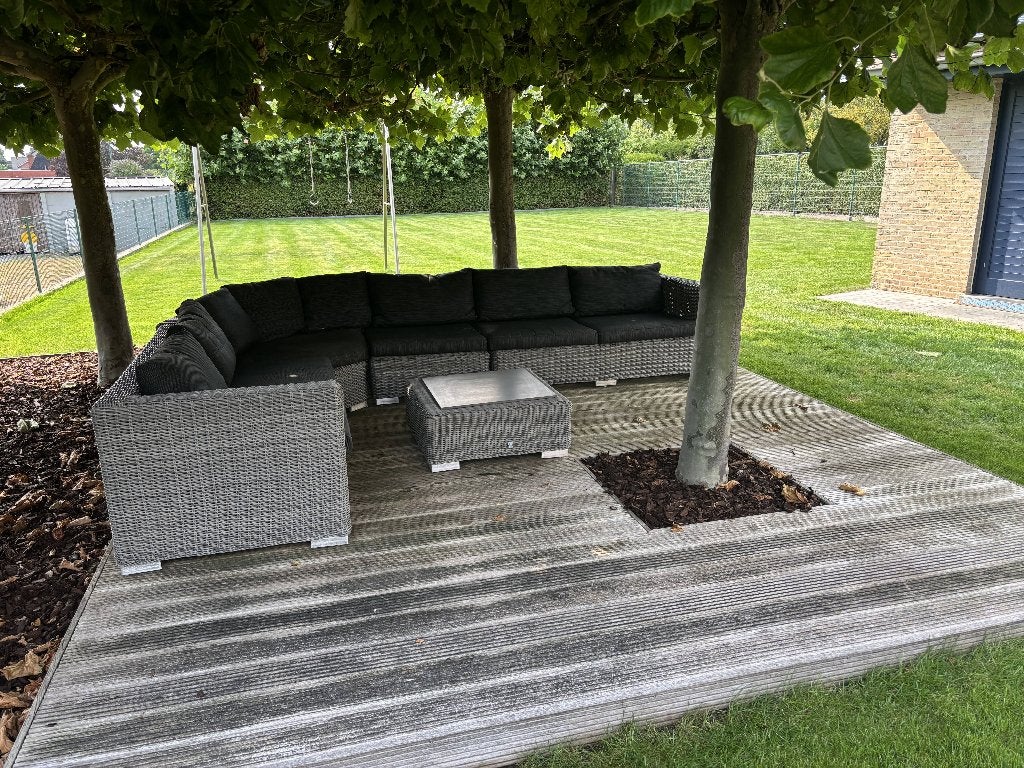 loungeset, Tuin en Terras, Tuinsets en Loungesets, Ophalen, Gebruikt, Rotan, 6 zitplaatsen