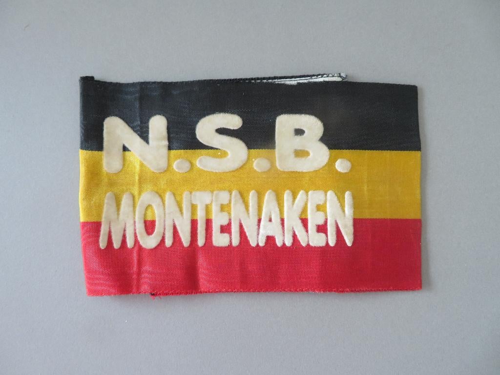armband Nationale Strijdersbond Montenaken Gingelom WO2, Verzamelen, Militaria | Tweede Wereldoorlog, Ophalen of Verzenden, Overige soorten