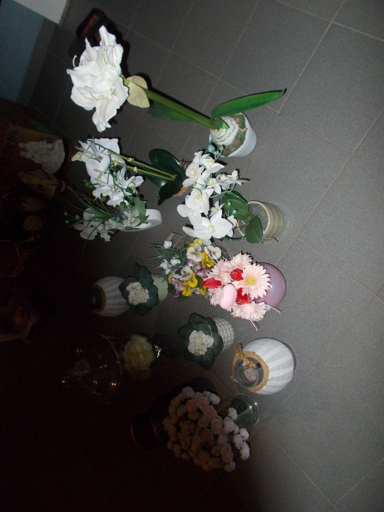 Party kunstbloemen met vazen+13 stuks SUPERKOOPJE, Comme neuf, Multicolore, Autres matériaux, Intérieur