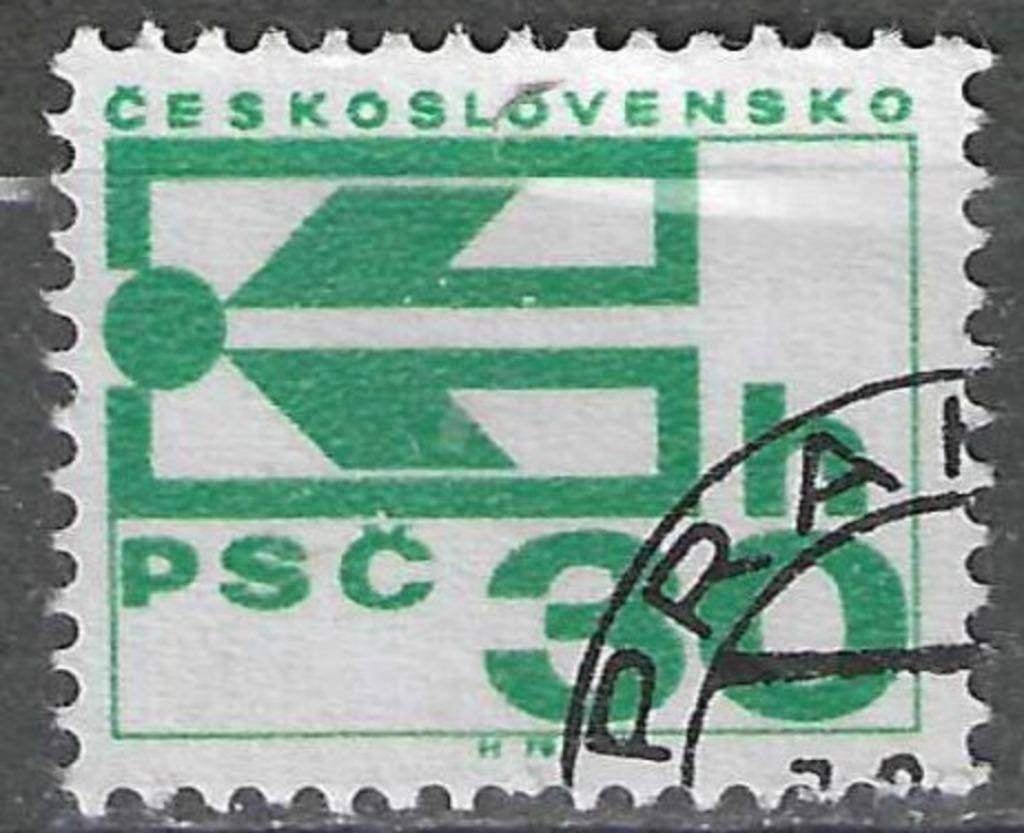 Tchécoslovaquie 1976 - Yvert 2176 - Codes postaux (ST), Envoi, Affranchi