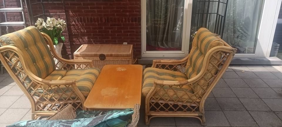 ensemble de jardin en rotin, Jardin & Terrasse, Enlèvement, Utilisé