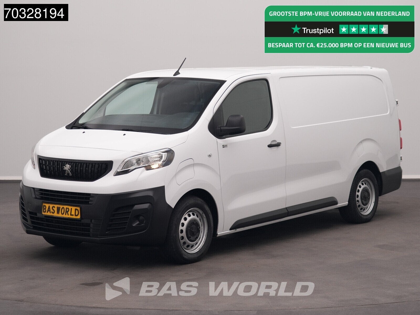 Peugeot e-Expert 136pk Elektrisch 50kWh 230km WLTP L3H1 Airc, Auto's, Stof, Gebruikt, 136 pk, Wit