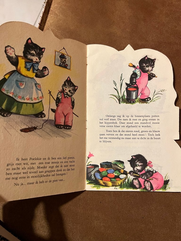 2 vintage kinderboekjes, Hemma 1973, Gelezen, 5 of 6 jaar, Fictie algemeen, Jongen of Meisje