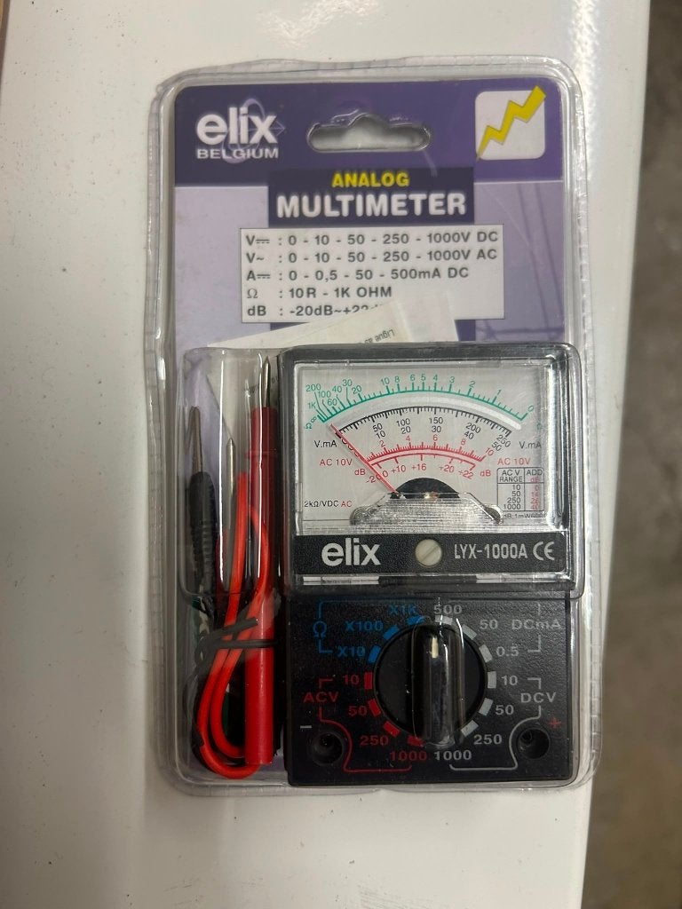 Multimètre analogique Elix LYX-1000A neuf emballage, Bricolage & Construction, Enlèvement ou Envoi, Neuf, Multimètre