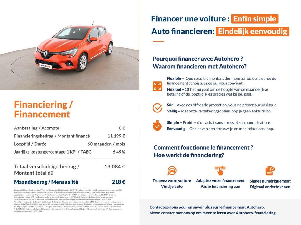 Renault Clio 1.0 TCe Intens (bj 2021), Auto's, Voorwielaandrijving, 118 g/km, Gebruikt, 1165 kg