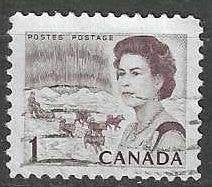 Canada 1967/1972 - Yvert 378 - Reine Elisabeth II (ST), Envoi, Affranchi