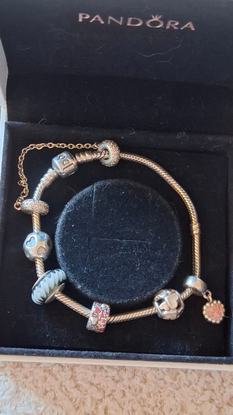 bracelet Panora avec breloques Pandora, Enlèvement ou Envoi, Utilisé, Avec bracelets à breloques ou perles